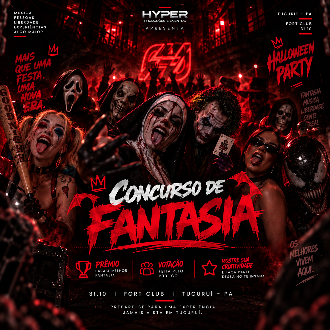 Concurso com premiação para a melhor fantasia