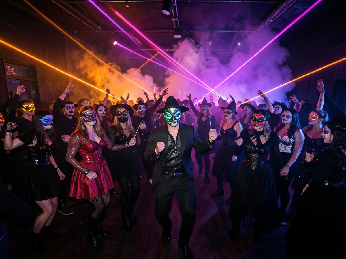 Atmosfera visual da Halloween Party HYPER